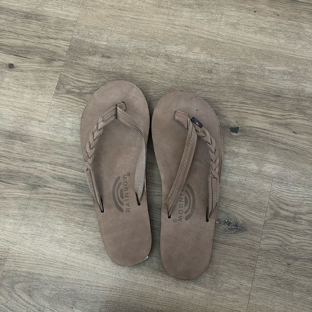 Rainbow flip flops!